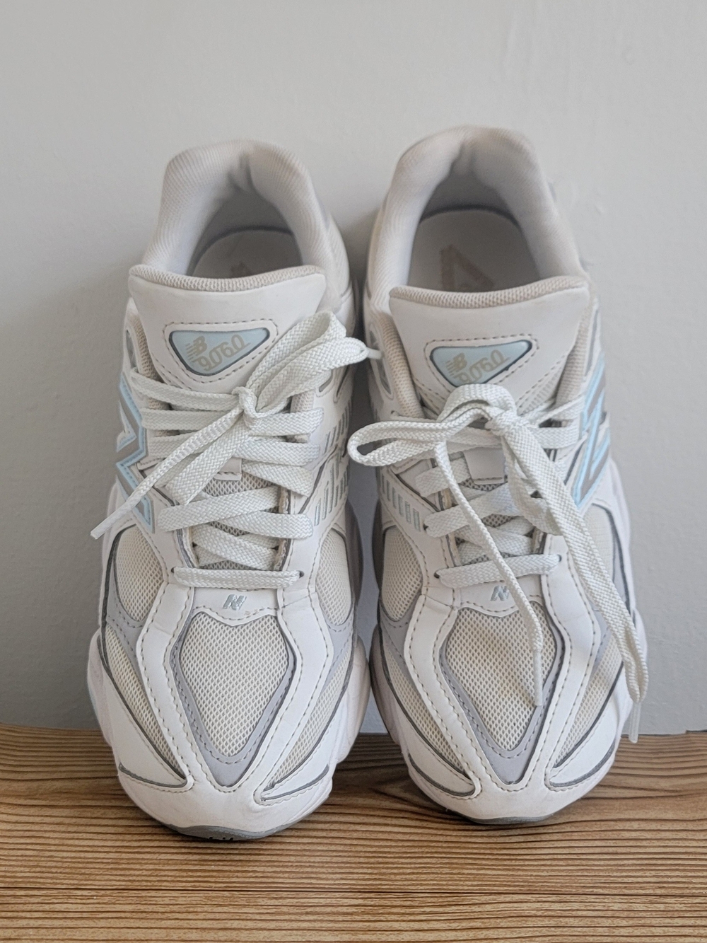 New Balance Women's White & Light Blue Running Sneakers